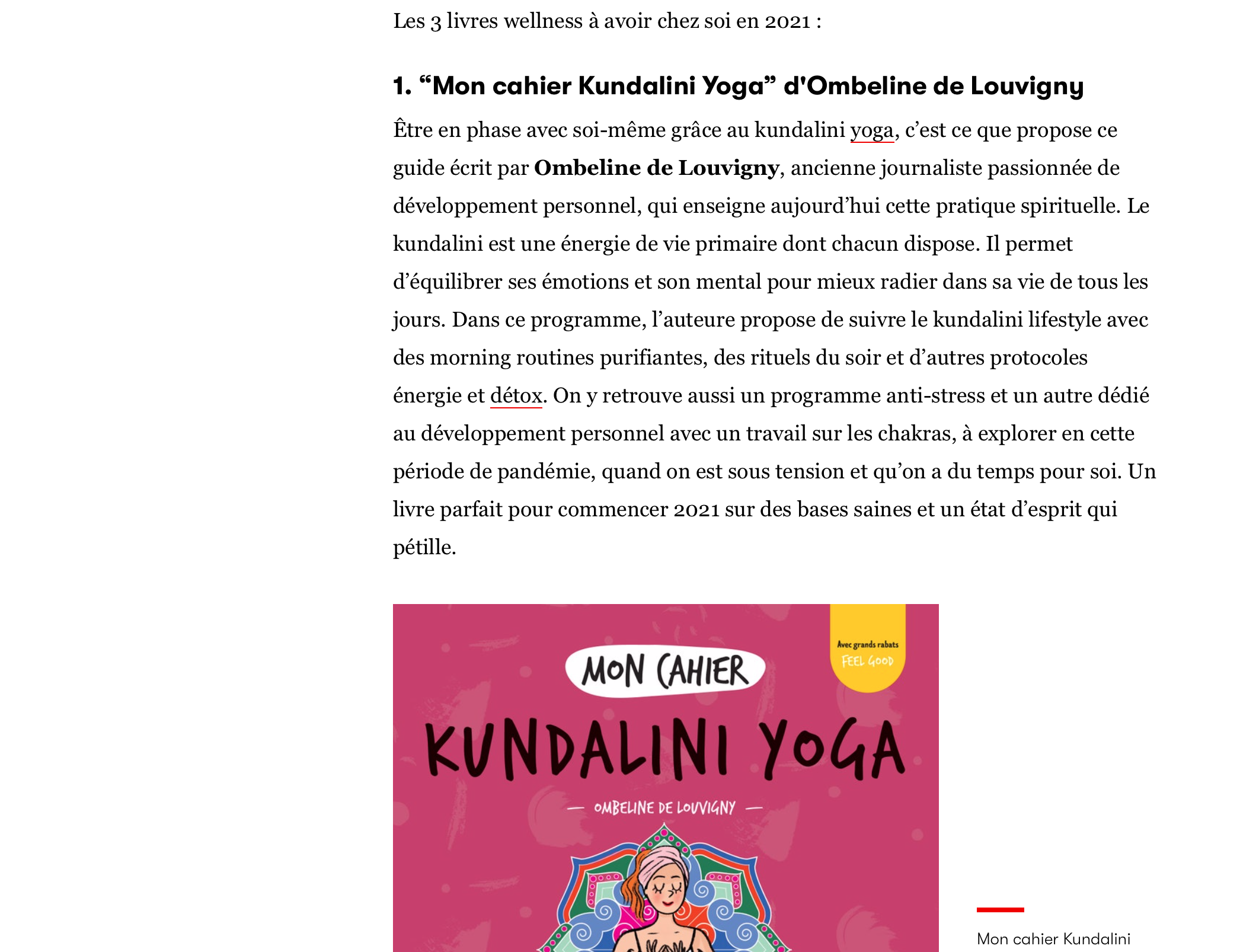 kundalini ; yoga ; kundalini yoga ; vogue ; bien-être ; wellness ; livre bien-être ; ombeline de Louvigny ; ombelinetips